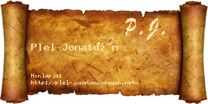 Plel Jonatán névjegykártya